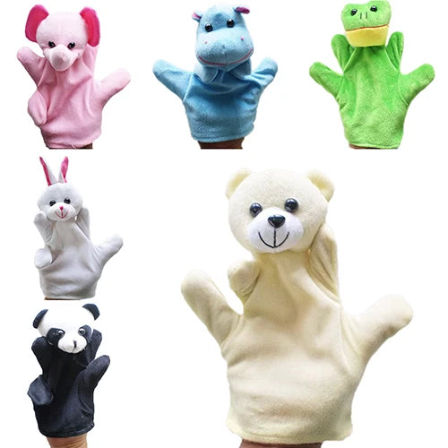 29 Style Big Hand Puppet Animal Plush Toys Baby Cloth Educational Cognition Hand Toy Finger Dolls Wolf Pig Tiger Dog Puppet