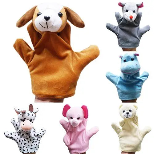 29 Style Big Hand Puppet Animal Plush Toys Baby Cloth Educational Cognition Hand Toy Finger Dolls Wolf Pig Tiger Dog Puppet