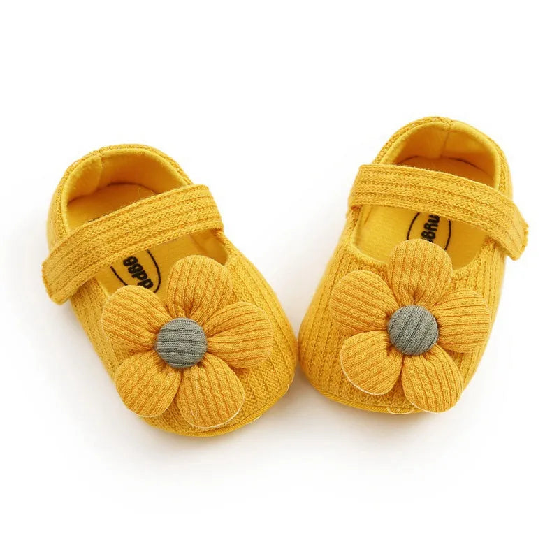 Baywell Autumn Baby Girl Princess Shoes 1 Year Casual Anti-Slip Bow Sneakers Spring Toddler Soft Soled First Walkers 0-18 Months