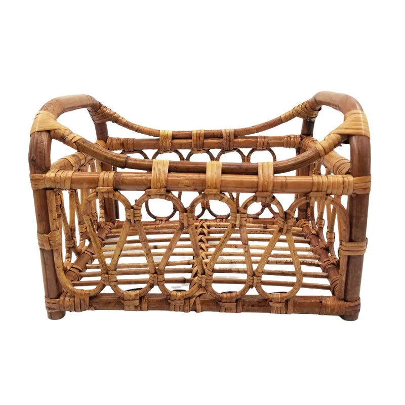 Newborn Photography Props  Infant Woven Rattan Basket Vintage Baby Photo Shoot Furniture Posing Chair Photo Bebe  Accessoire Bed