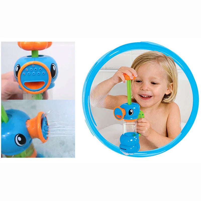 Kids Shower Bath Toys Cute Yellow Duck Waterwheel Elephant Toys Baby Faucet Bathing Water Spray Tool Dabbling Toy Dropshipping