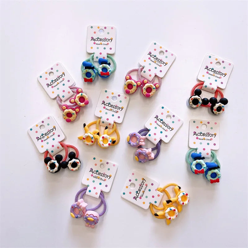 Korean Baby Hair Bands Colorful Donut Mini Elastic Hair Ring Rope for Little Girls Baby Hair Small Kids Headwear Accessoires