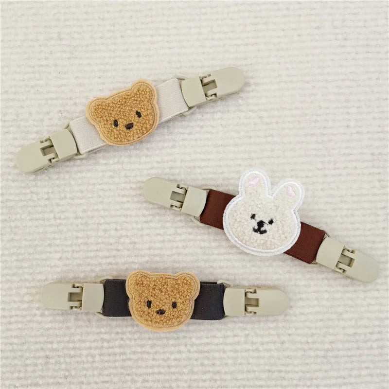 Plastic Pants Clips Elastic Fixed Buckle Clothes Plush Bear Waistband Extender For Baby Garment Non-slip Bed Sheet Fasteners