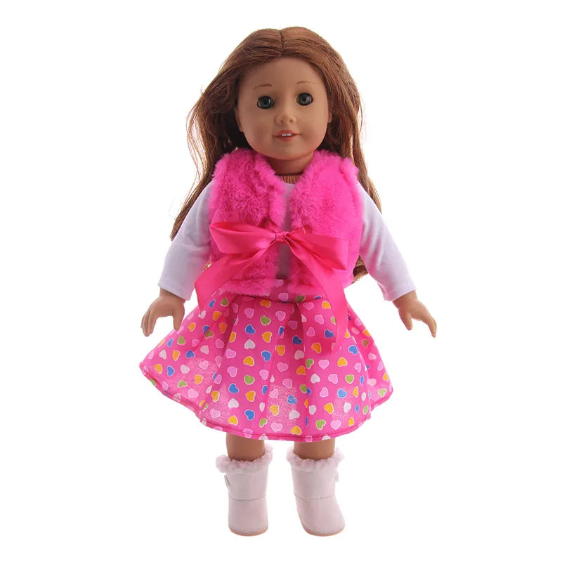 Reborn Doll Clothes Shoes, Skirt&Leggings jacket For 16-18 Inch Girl 43 cm Born Baby Clothes Items Our Generation,Toys For Girls