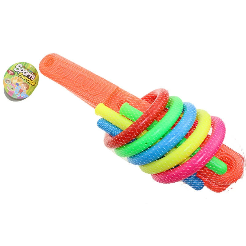 1Set Kids Stacking Rings Outdoor Fun Game Classic Intelligence Educational Toys Baby Children Ring Toss Cast Throw Circle Toys