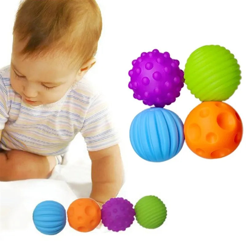 4-6pcs Textured Multi Ball Set Develop baby's Tactile Senses Toy Baby Touch Hand Ball Toys Baby Training Ball Massage Soft Ball